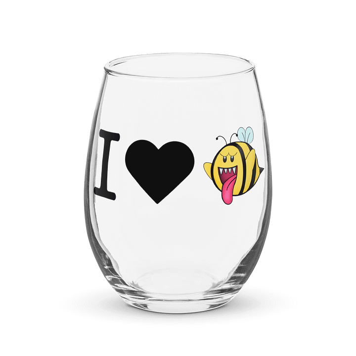 I Love Boo-Bees Stemless Wine Glass product image (1)