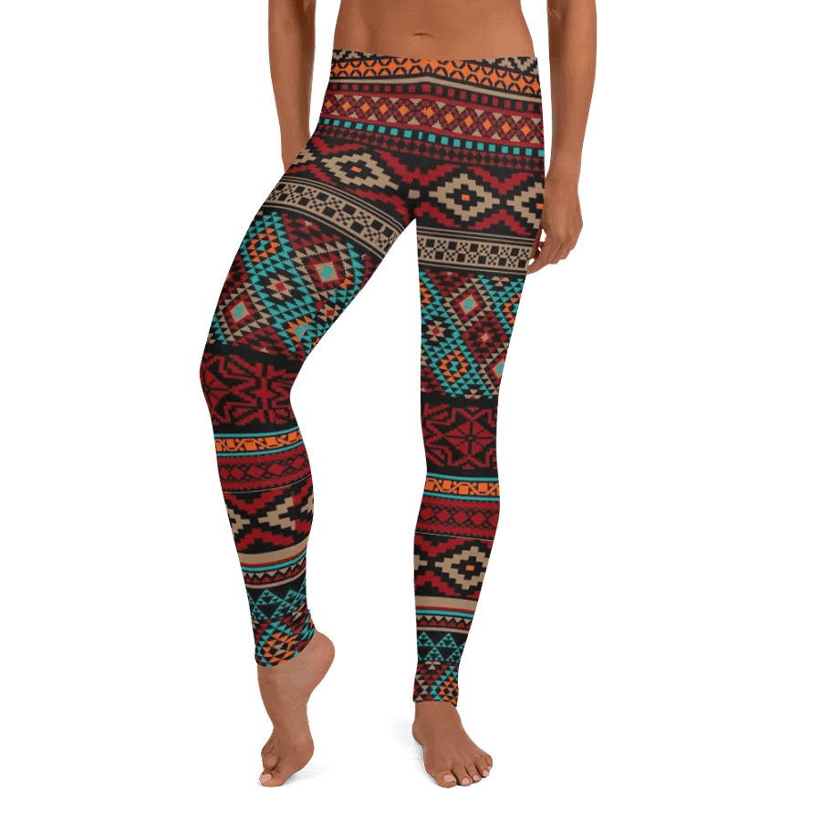 Boho Chic Aztec Print Leggings: Vibrant Southwestern-Inspired Women's Activewear product image (9)