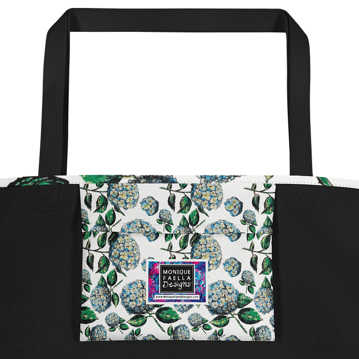 Blue Hydrangeas | Classic Coastal Florals on White | Tote Bag | by Monique Faella Designs™ product image (2)