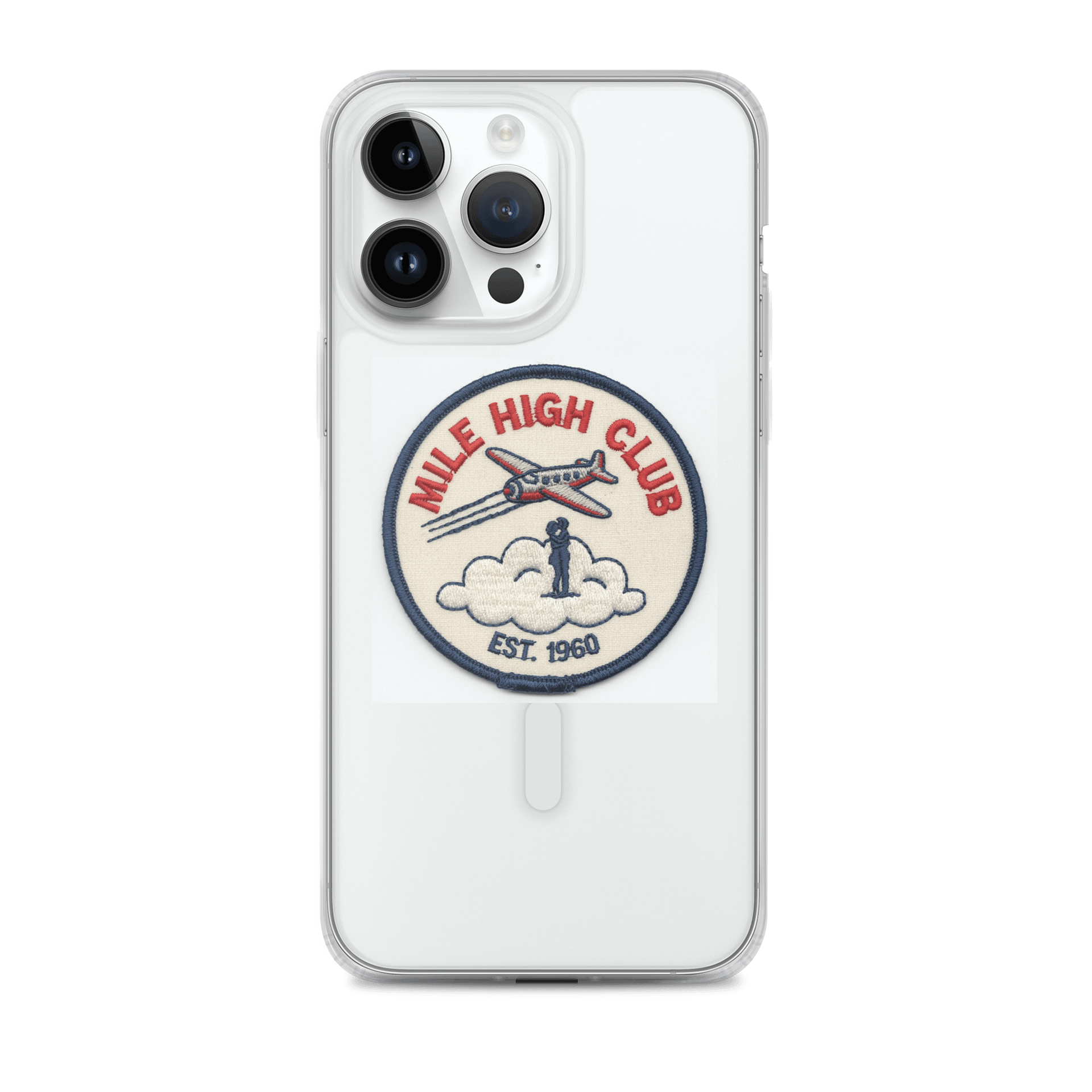 Mile High Club Embroidered Phone Case product image (2)