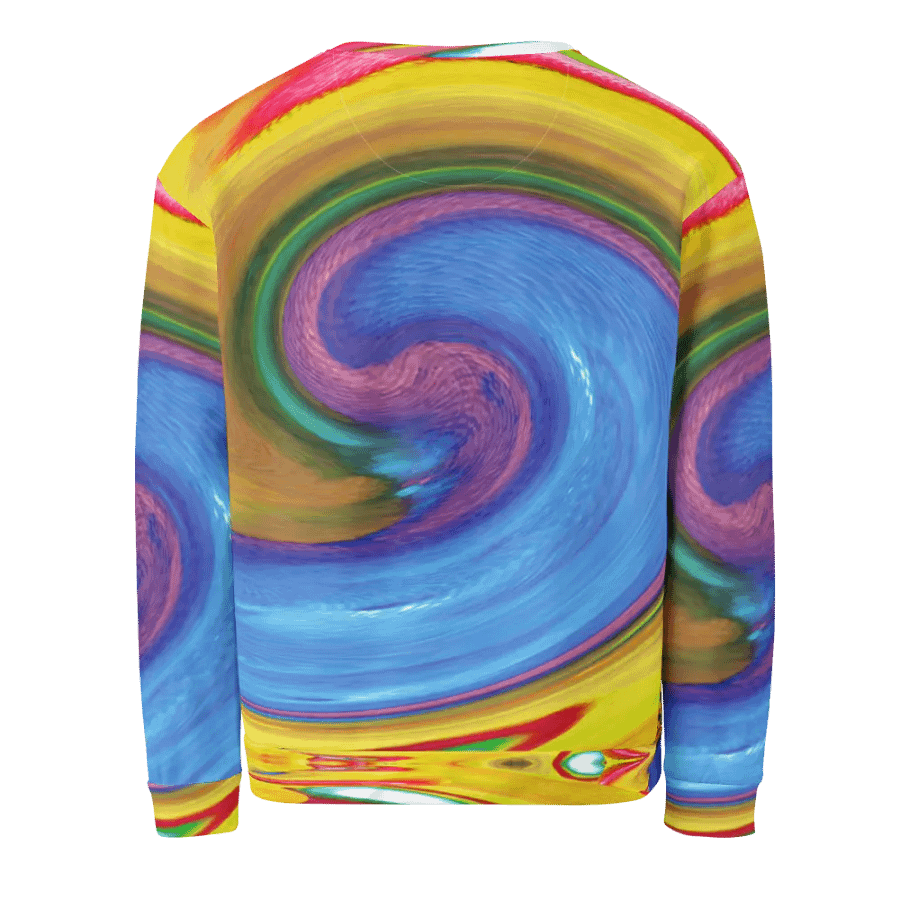 Abstract Colourful Swirl Acrylic Circles Unisex Sweatshirt product image (6)
