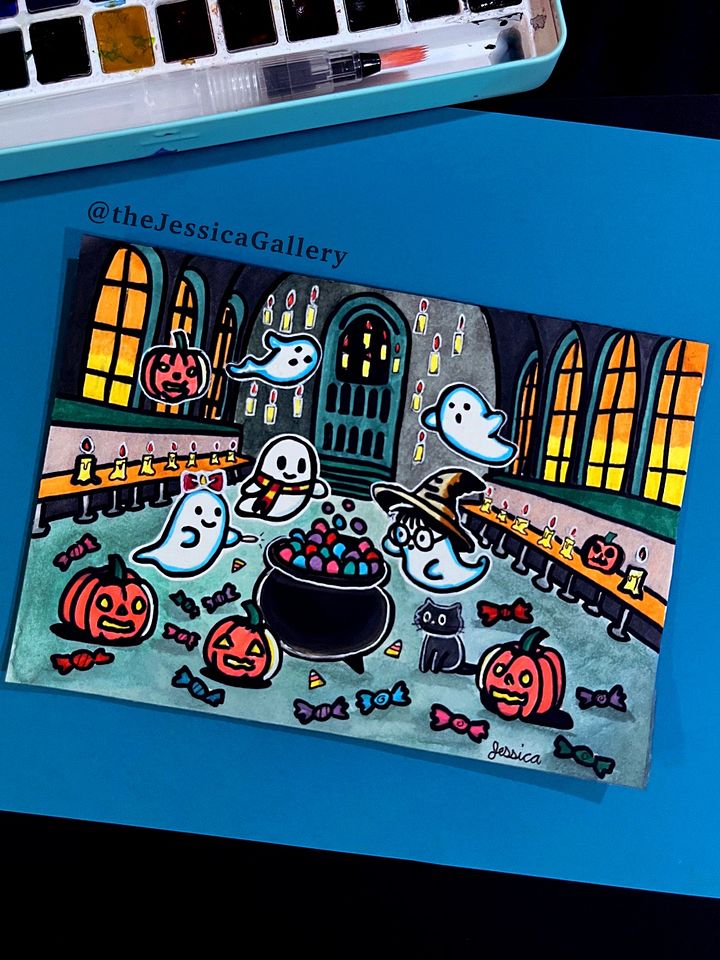 Enchanted Hall Feast Art Print product image (2)