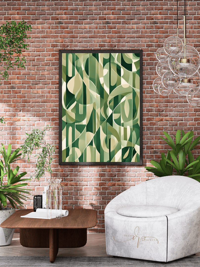 Green PATTERN ABSTRACT Painting Printable Wall Art product image (1)