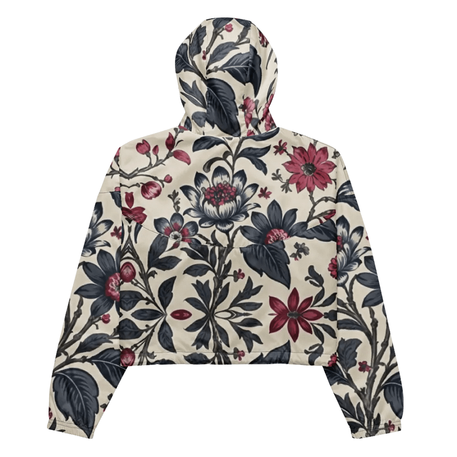 All-Over Print Women's Cropped Windbreaker Floral Chintz Women's Cropped Windbreaker product image (4)