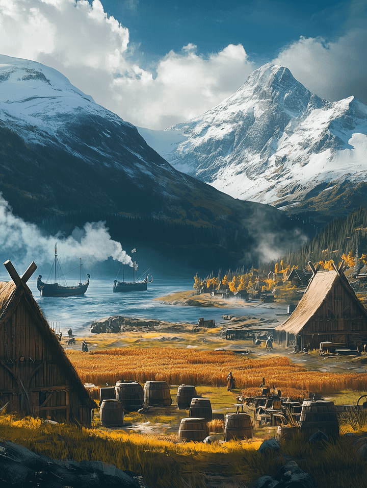 A Feast for Odin Framed Wall Art - Board Game Room Artwork product image (1)
