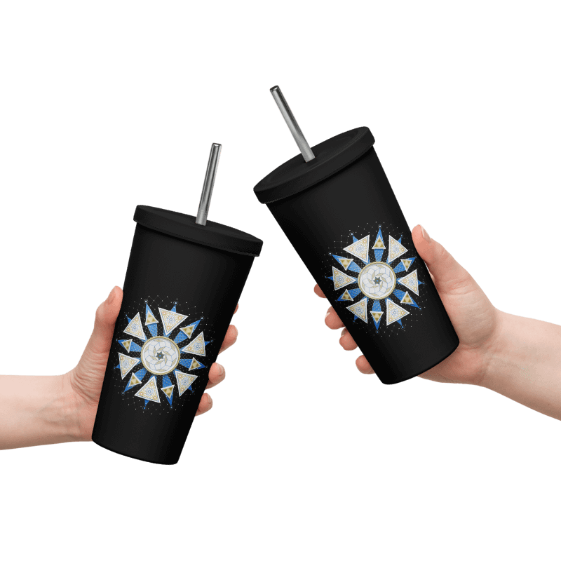 Mandala of Hope Insulated Tumbler with Straw product image (2)