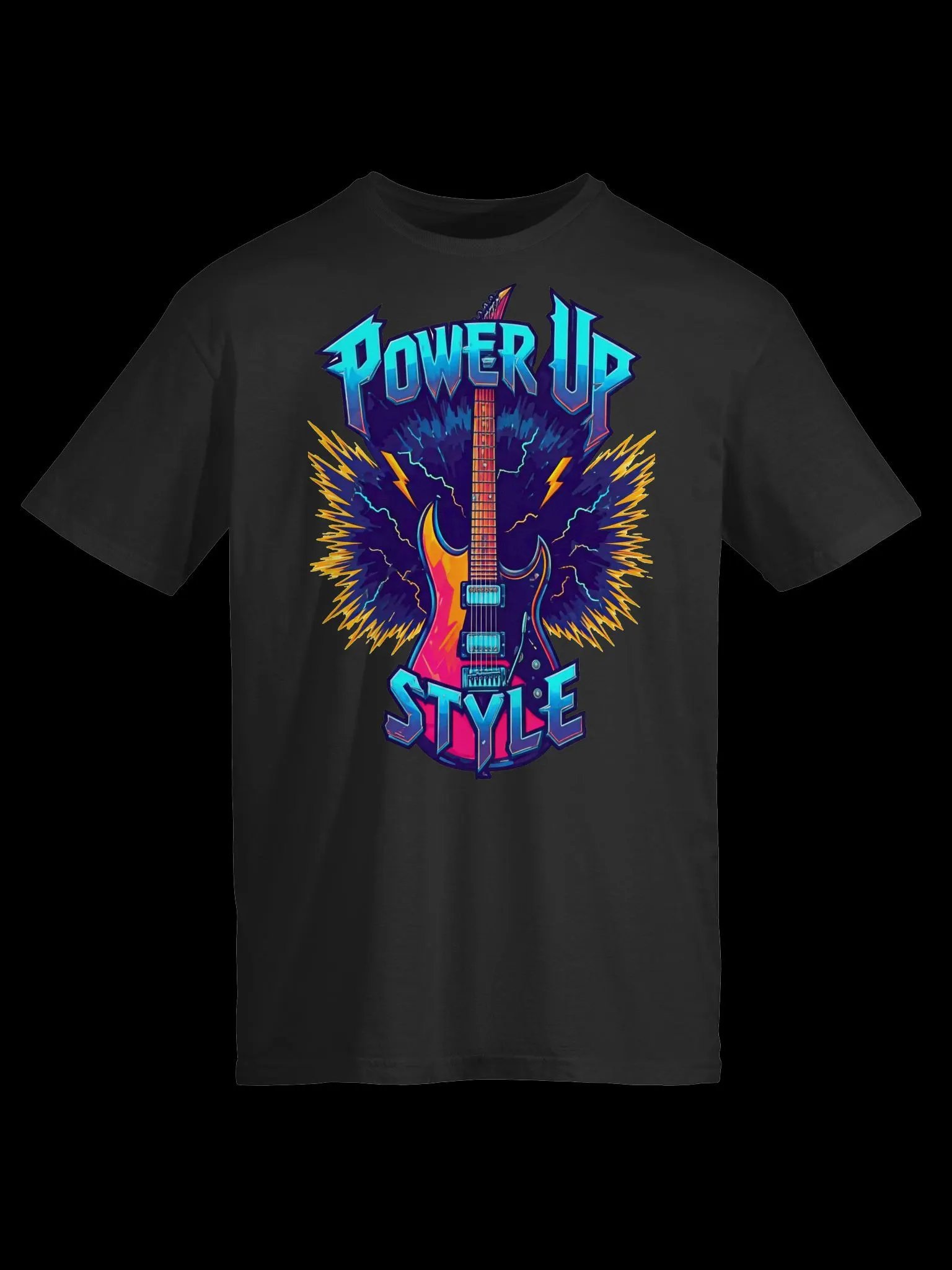 Music Lover-Power Up Style-Electric Guitar T-Shirt product image (4)