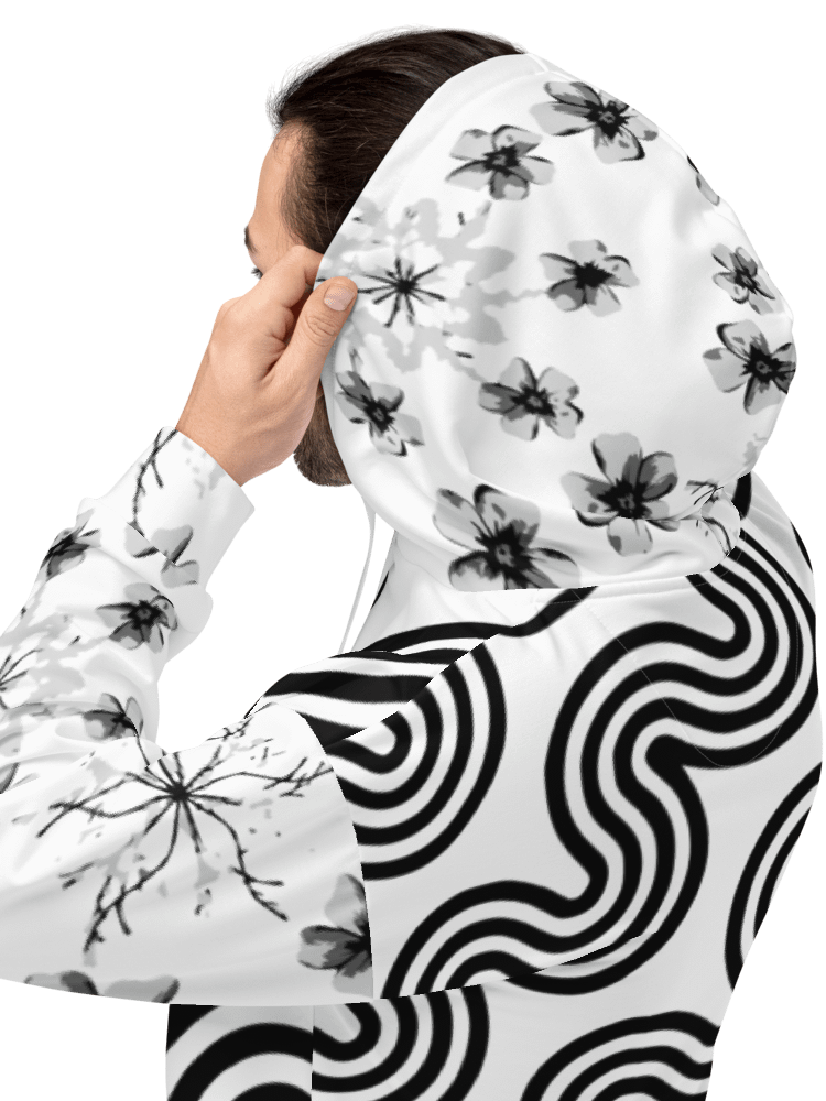Monochrome Maze Unisex Hoodie product image (3)