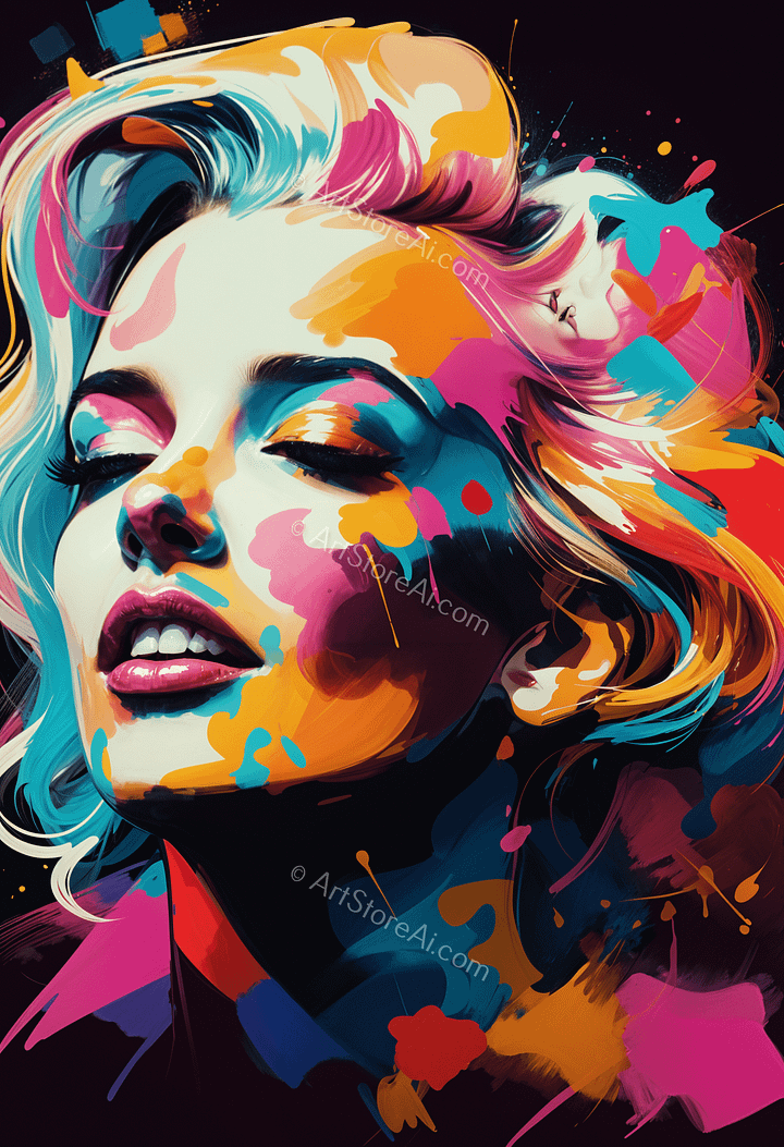 Vibrant Euphoria: An Abstract Portrait product image (1)