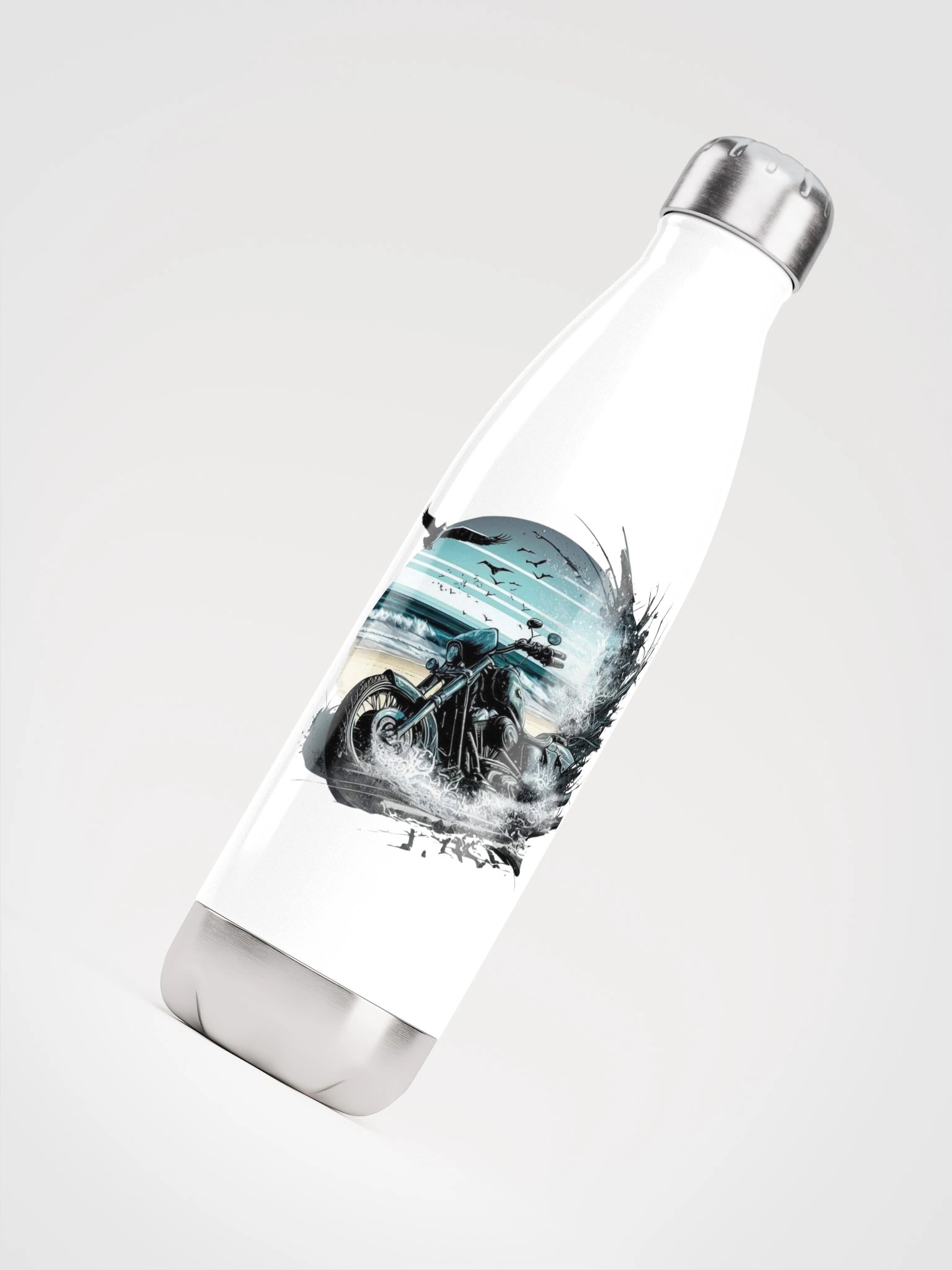Ride the Waves Stainless Steel Water Bottle product image (4)
