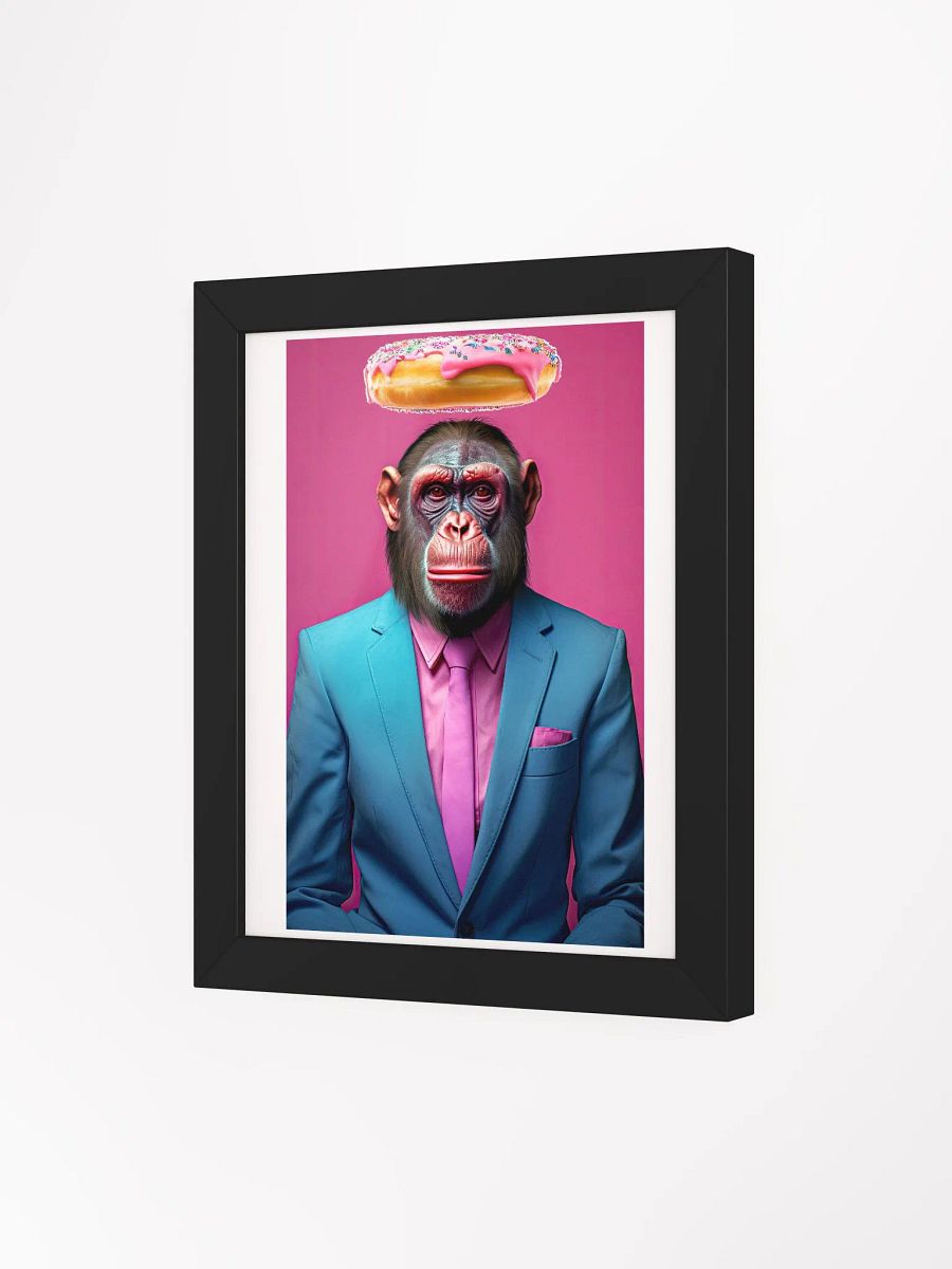 Flying Donut over Business Chimp Poster product image (24)