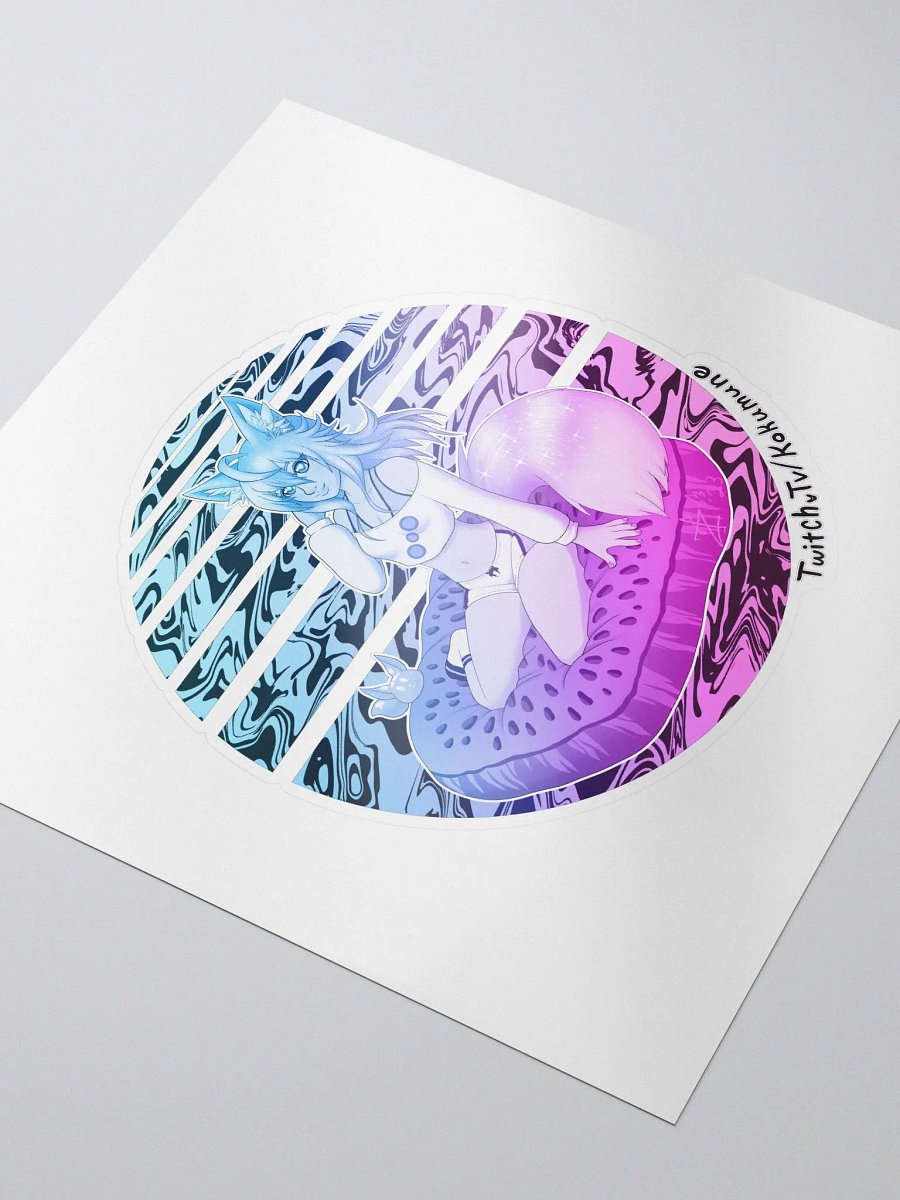 Kokumune Fox Goddess of Water (melon) Gradient Sticker product image (3)