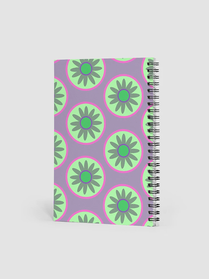 green daisy in circle design notebook product image (2)