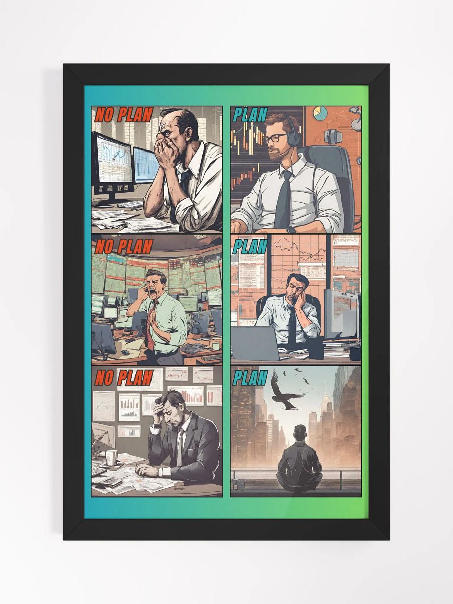 Plan vs No Plan Custom Framed Art product image (1)