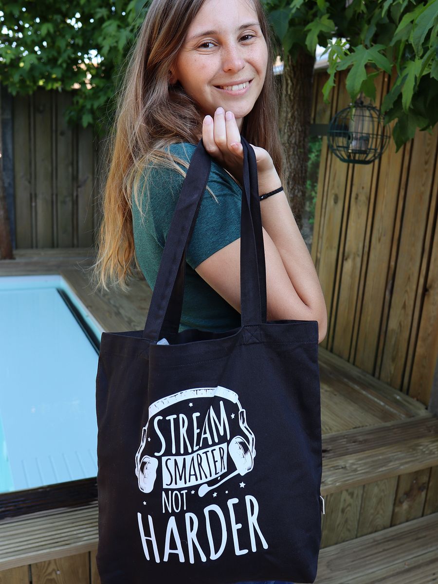 Stream Smarter Not Harder Tote Bag product image (5)