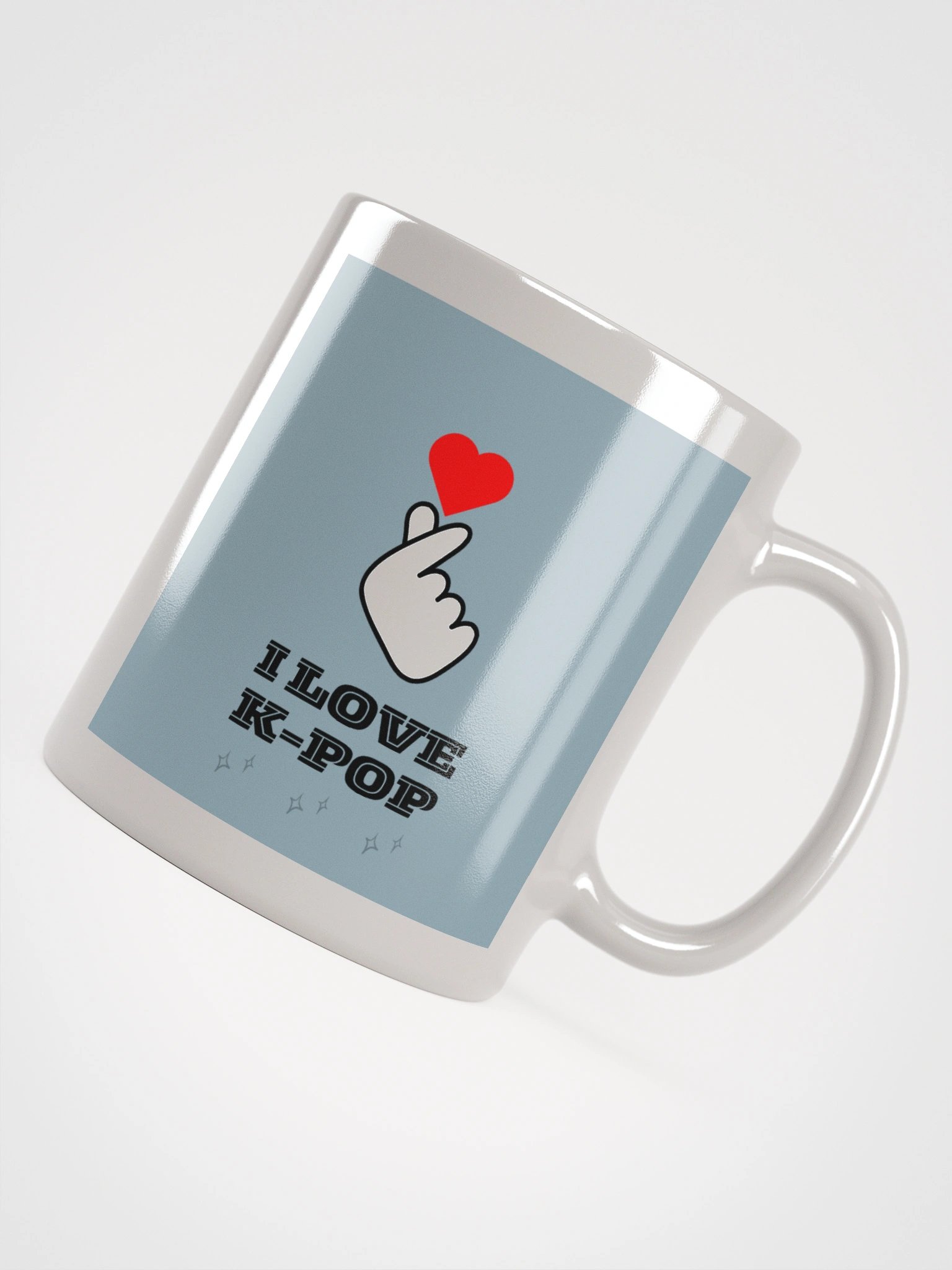 K-POP South Korean finger heart symbol mug product image (5)