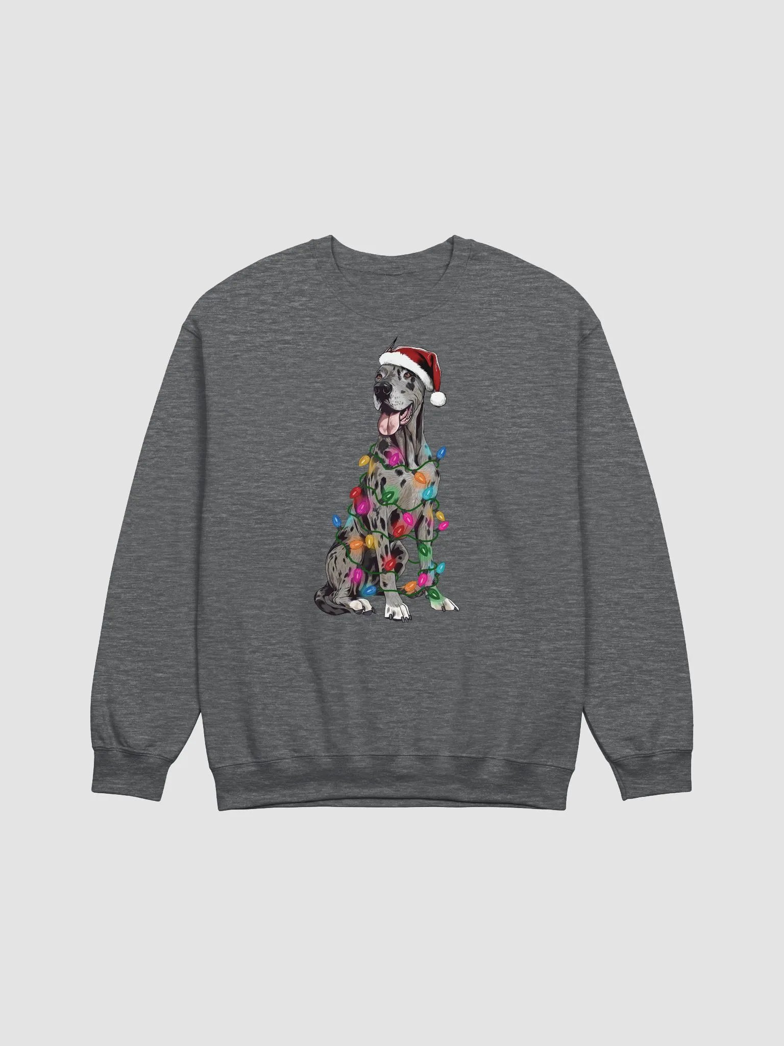 Funny Great Dane(Harlequin 2, Cropped Ears) Christmas Sweatshirt product image (3)