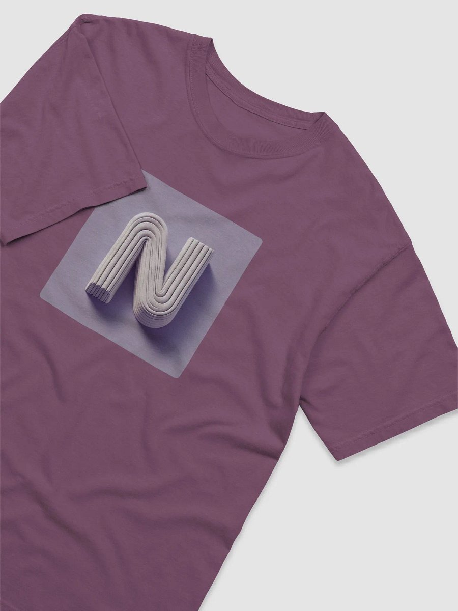 Layered N Textured T-Shirt | AI Design initial N product image (3)