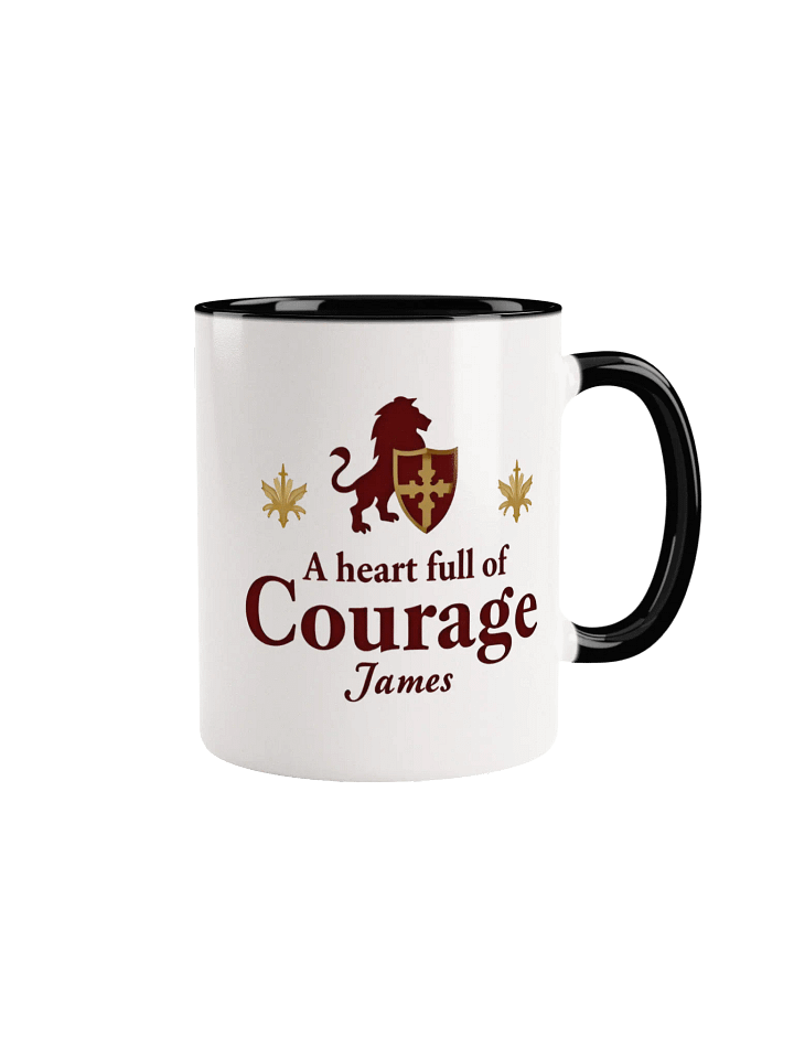 James, a Heart Full of Courage - Personalized Mug for the Brave and Fearless product image (1)
