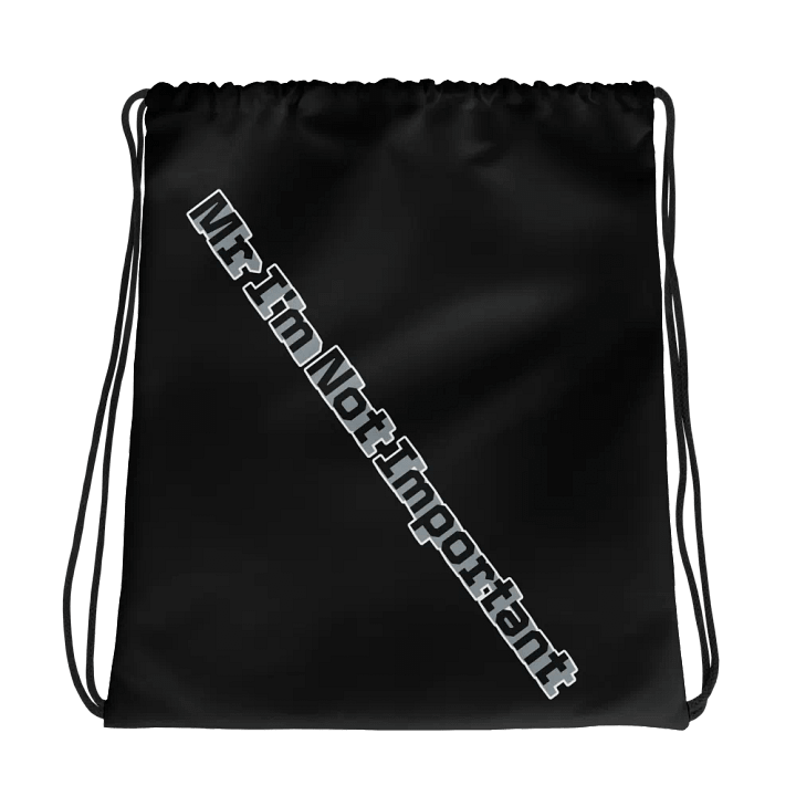 Drawstring Bag - Black - Mr I'm Not Important product image (2)