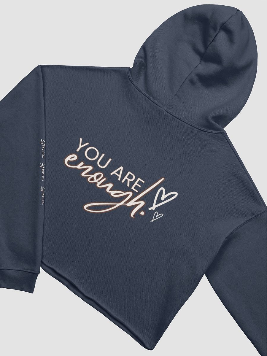 You Are Enough: Womens Fleece Crop Hoodie (Dark Colors) product image (20)