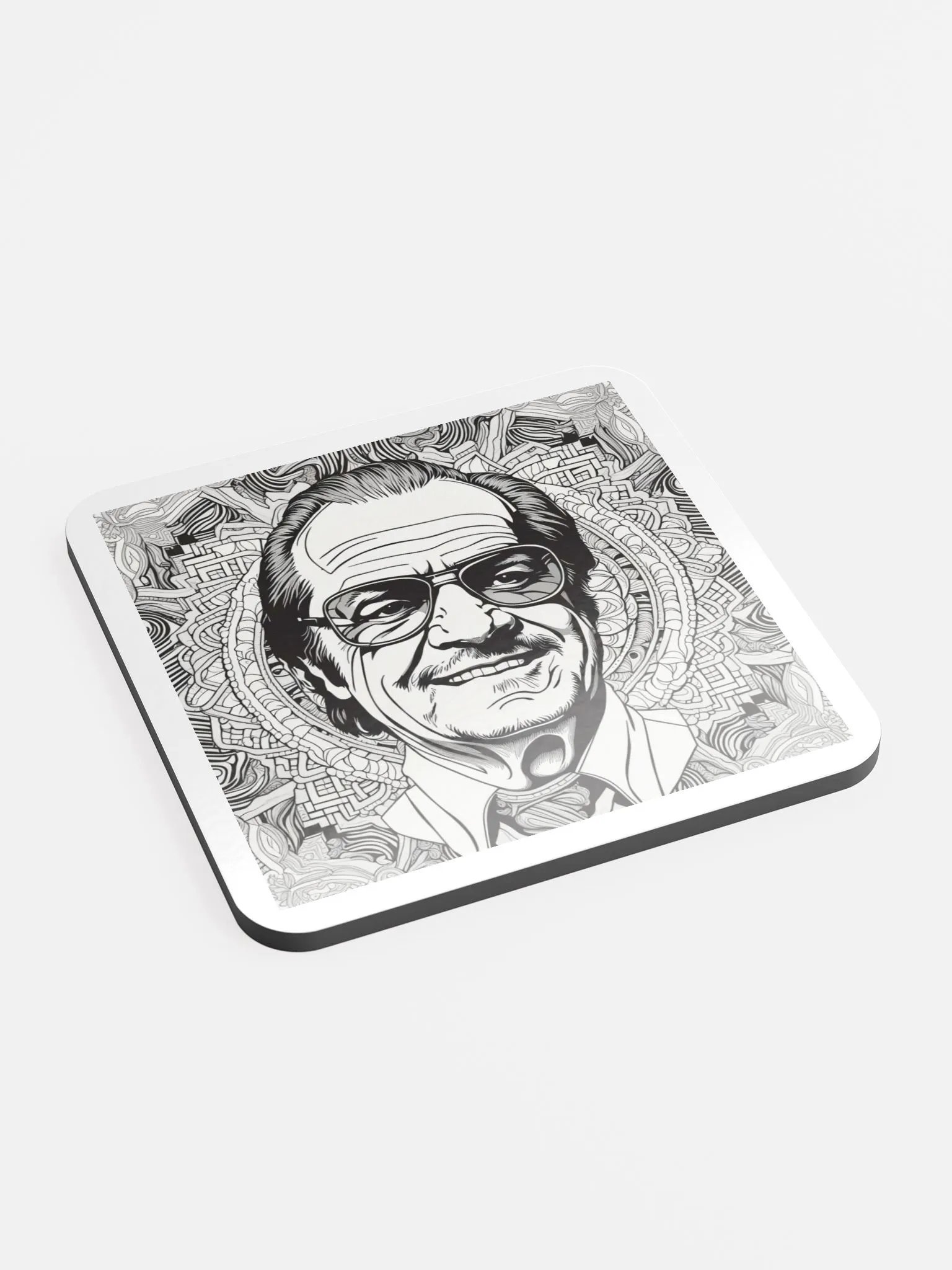 Geometric Gentleman Cork Coaster product image (2)