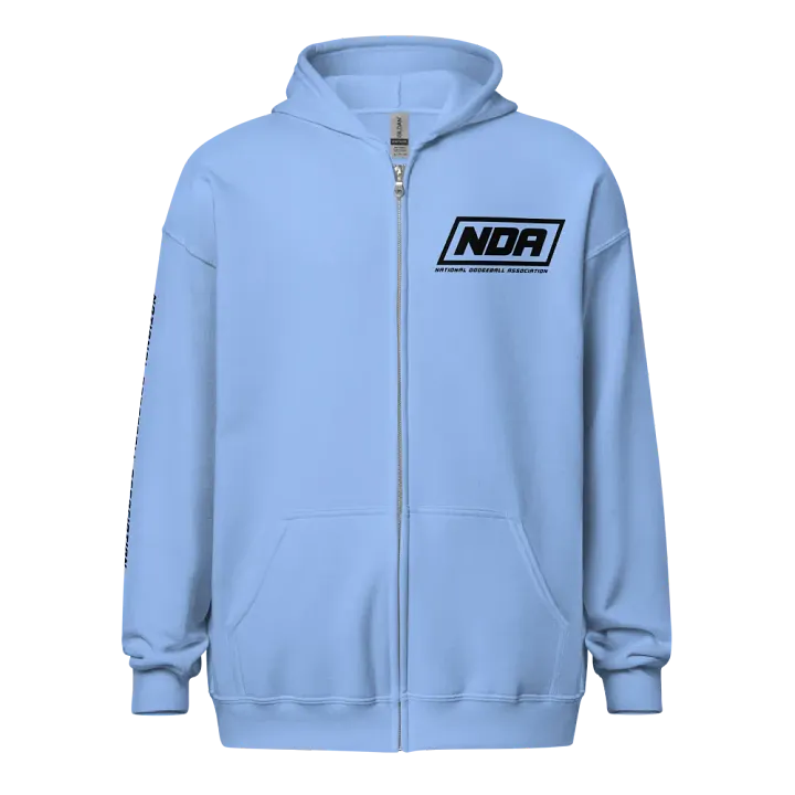 National Dodgeball Association Zip-Up Hoodie (Dark) product image (1)