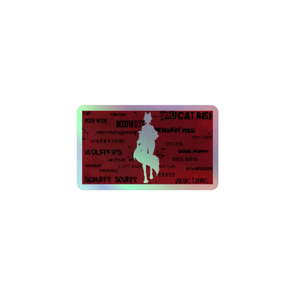 WolfcatRisi Word Wall Holographic Sticker product image (1)
