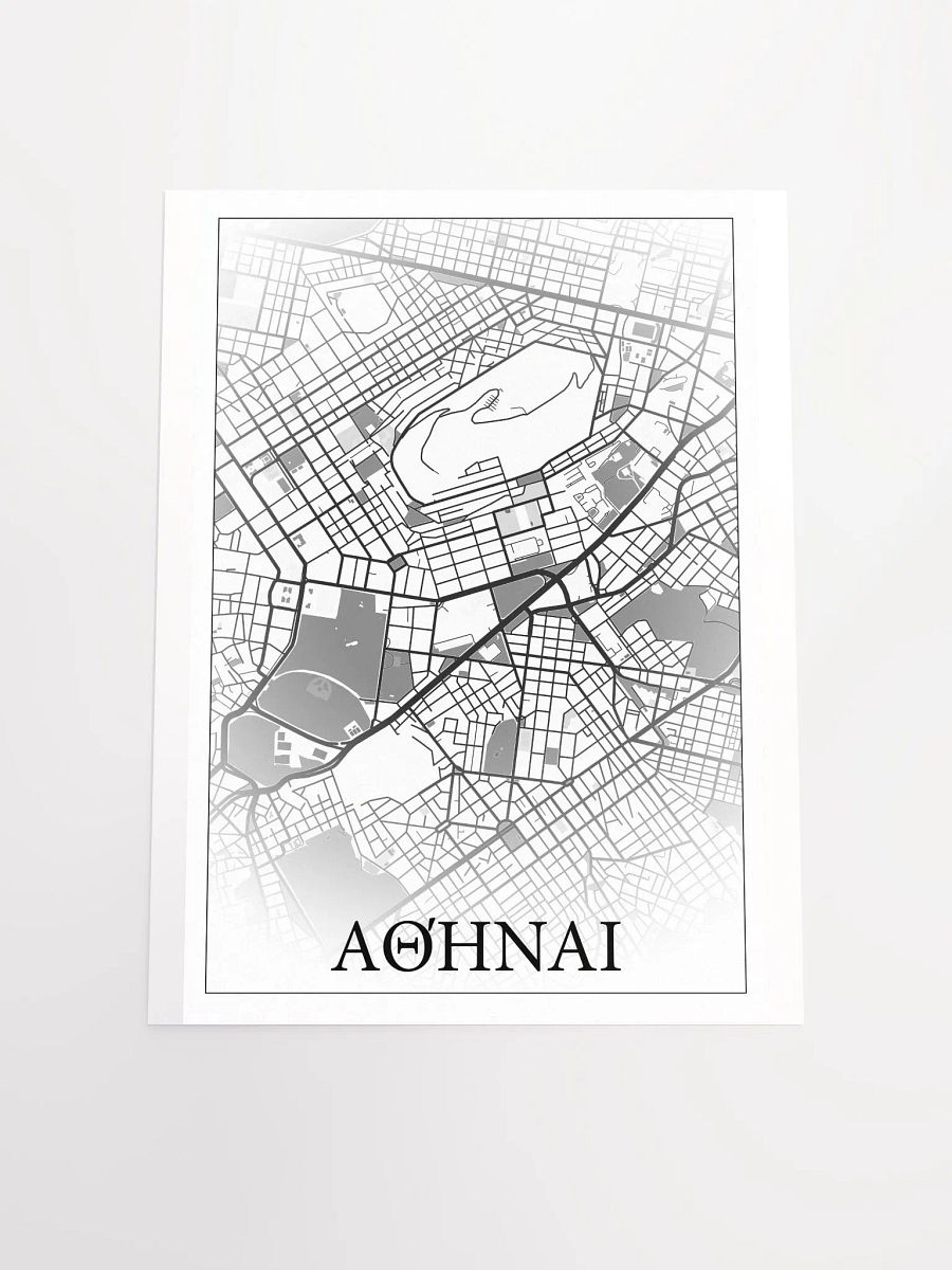 Αθήναι, Ελλάς, city map print product image (17)