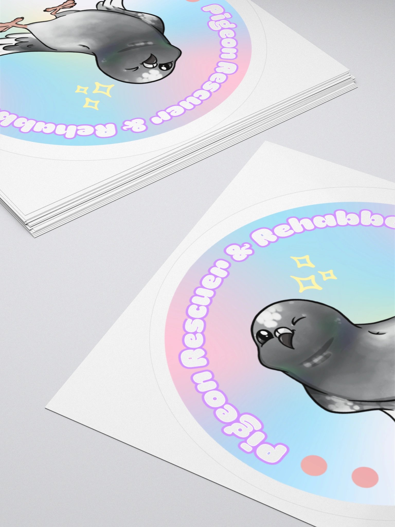 Kawaii Pigeon Rescuer & Rehabber Kiss-Cut Sticker product image (8)