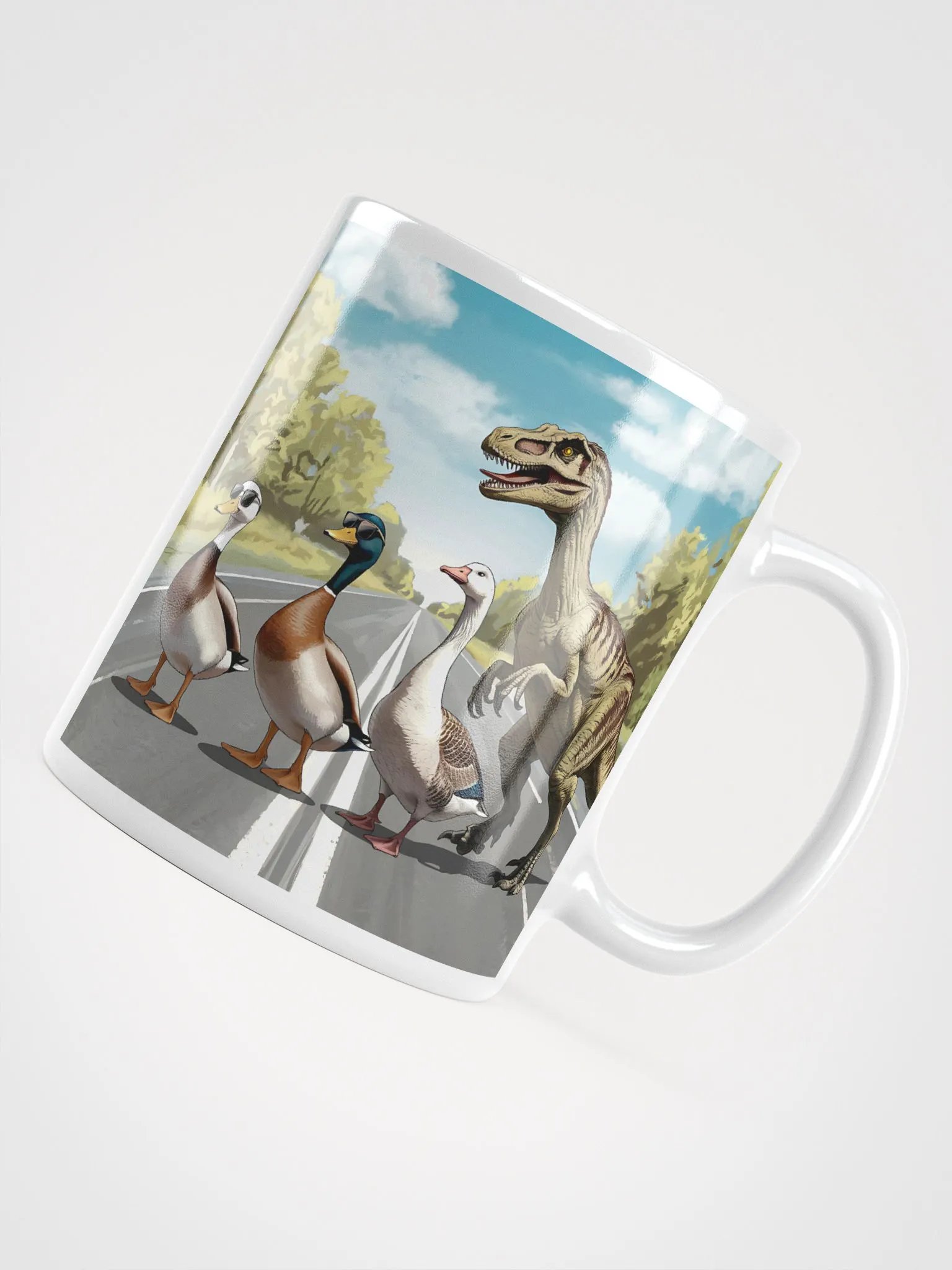 Duck, Duck, Goose, Velociraptor 2 sided mug product image (5)