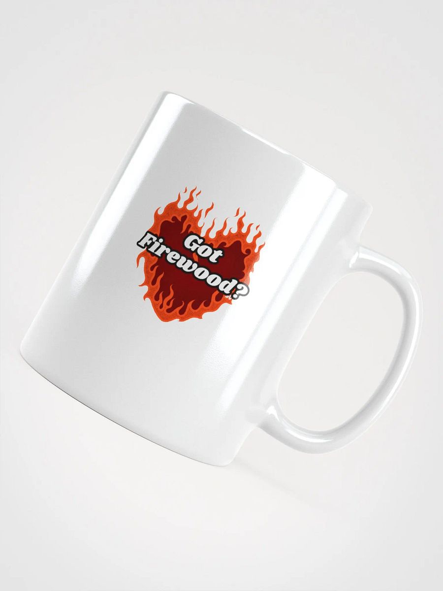 Flaming Heart - Got Firewood? | White Glossy Mug product image (4)