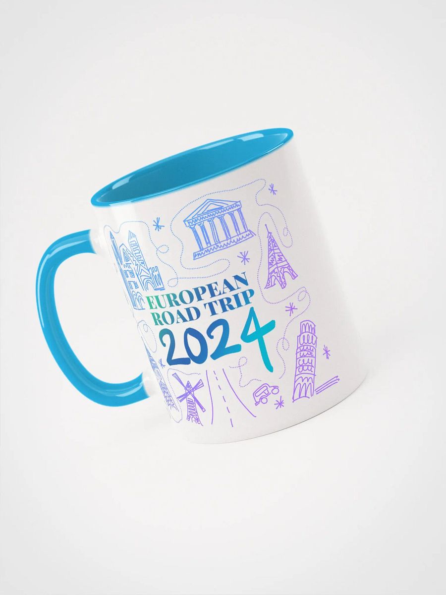 European Road Trip Souvenir Mug (Cool Colors) (11oz) product image (3)