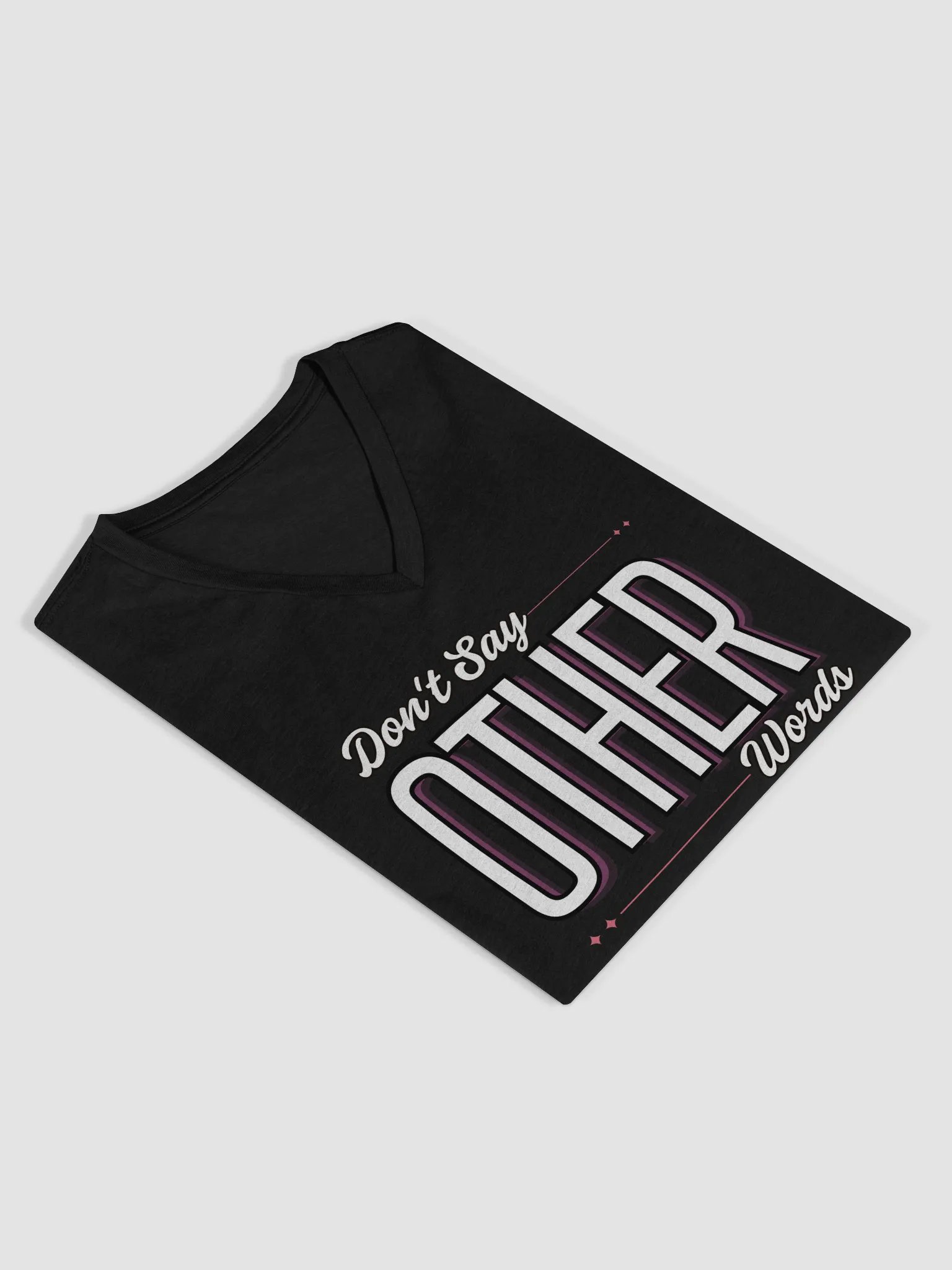 Don't Say Other Words Female V-Neck T-Shirt product image (9)
