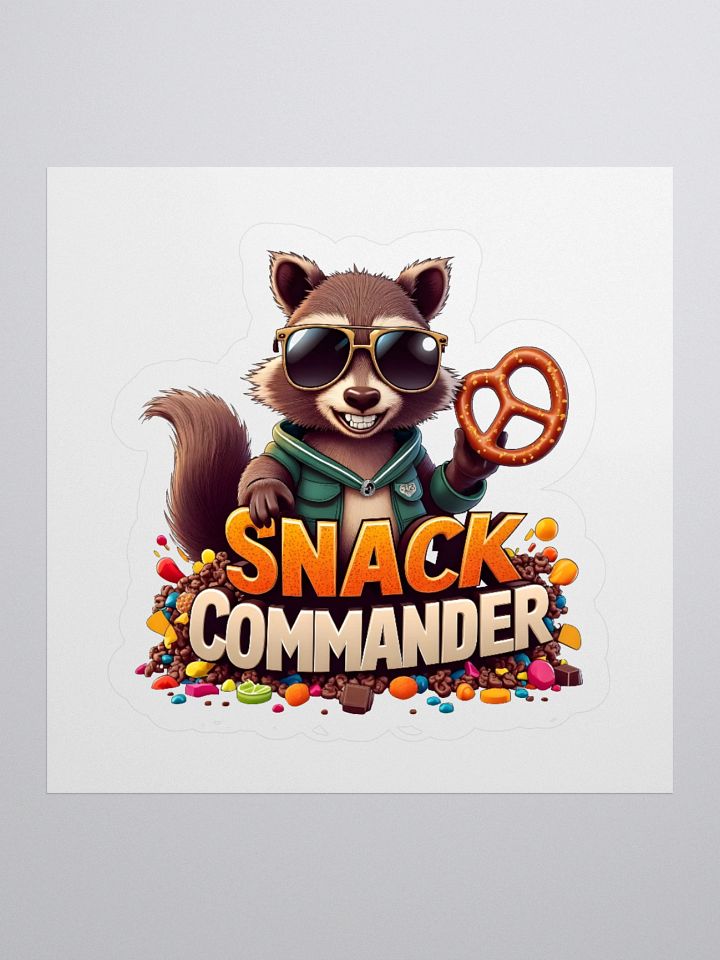 Snack Commander Raccoon Kiss Cut Stickers - My dog is the only influencer i trust product image (3)