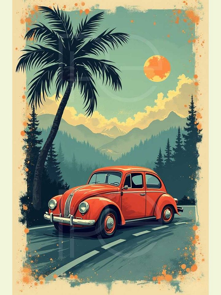 Retro Road Trip Bliss - 12x18 product image (1)