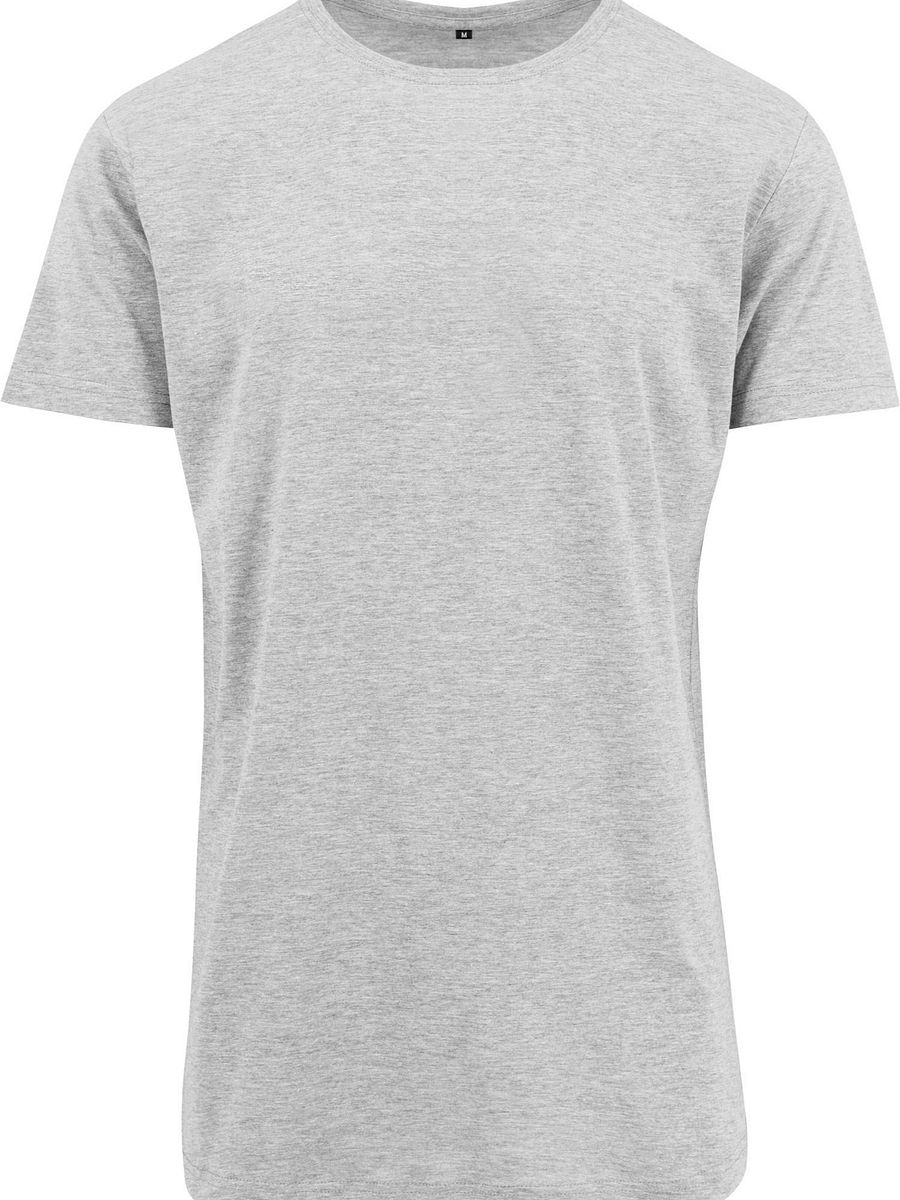 Men's Shaped Long Tee BY028 -Short Sleeve basic plain Cotton Casual T-Shirt product image (1)