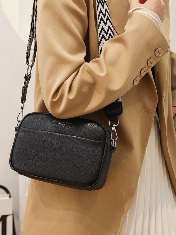 Chic Embroidered Crossbody Bag with Wide Shoulder Strap product image (1)