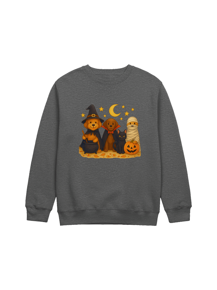 Adorable Halloween Dogs and Cat in Costumes – Witch, Vampire, Mummy, and Pumpkin Art – Cute Fall Pet Lover Design product image (2)