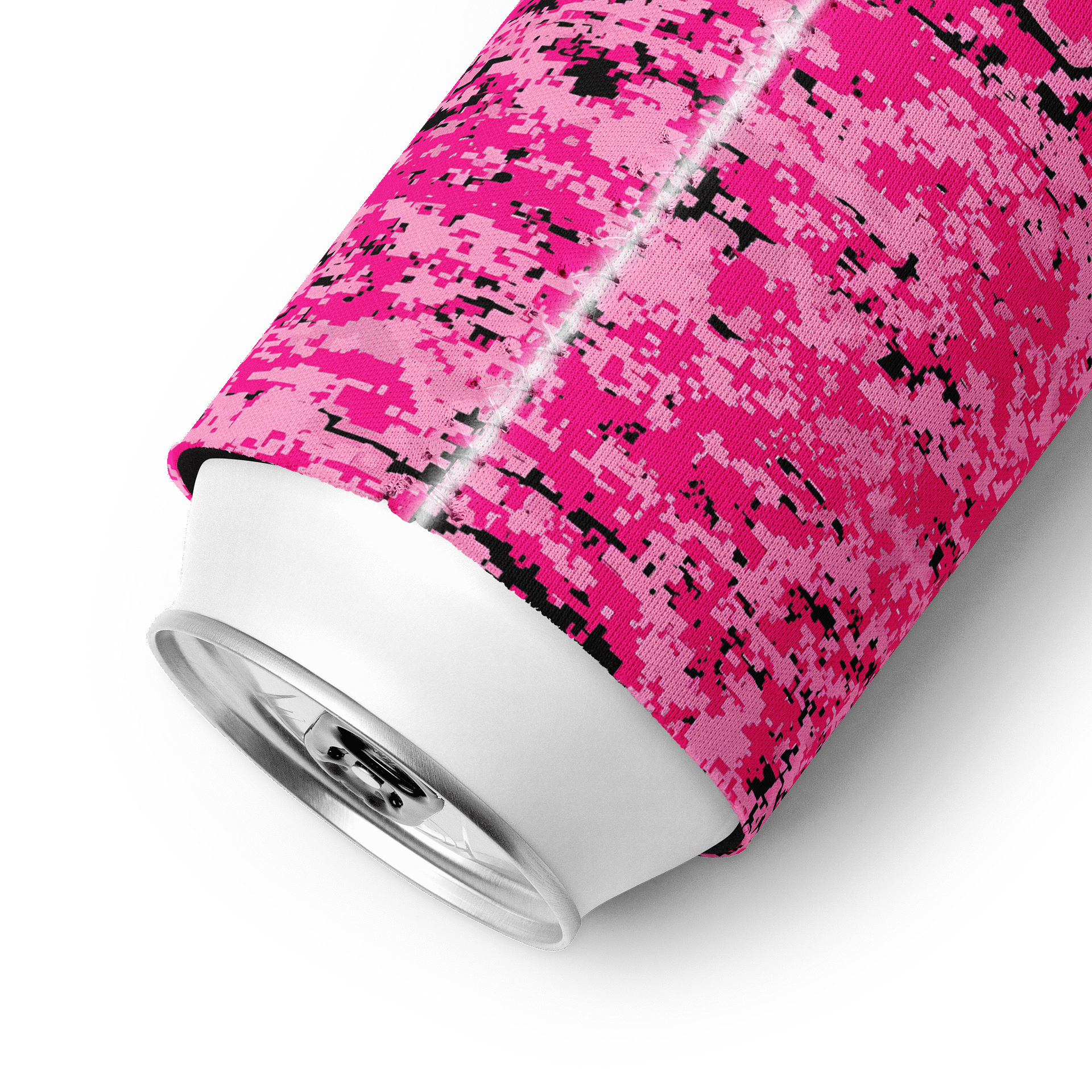 Pixel Pink Camo Coozie Can Cooler product image (10)