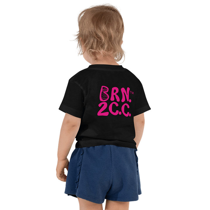 BOURNE to Cape Cod™ | DTG Vintage Print | Toddler T-Shirt | BRN.2C.C.™ Back Logo | Soft Coastal Tee for Little Explorers | Vibrant Pink Logos product image (2)