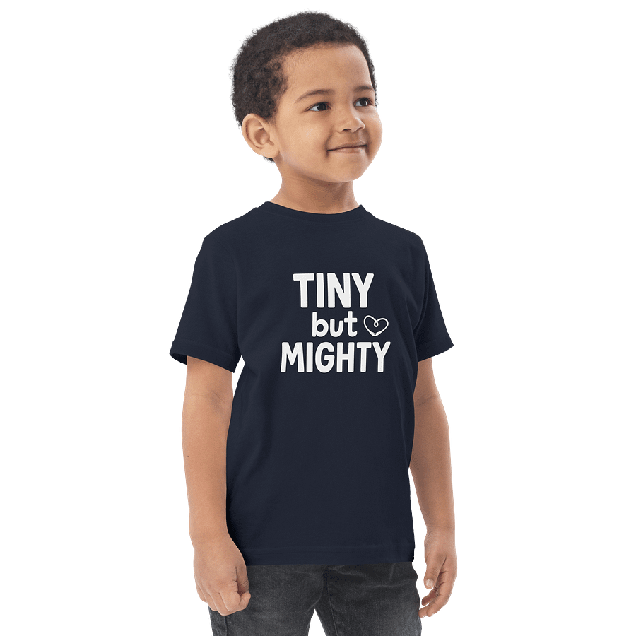 Tiny but Mighty Heart Toddler Jersey T-Shirt product image (2)