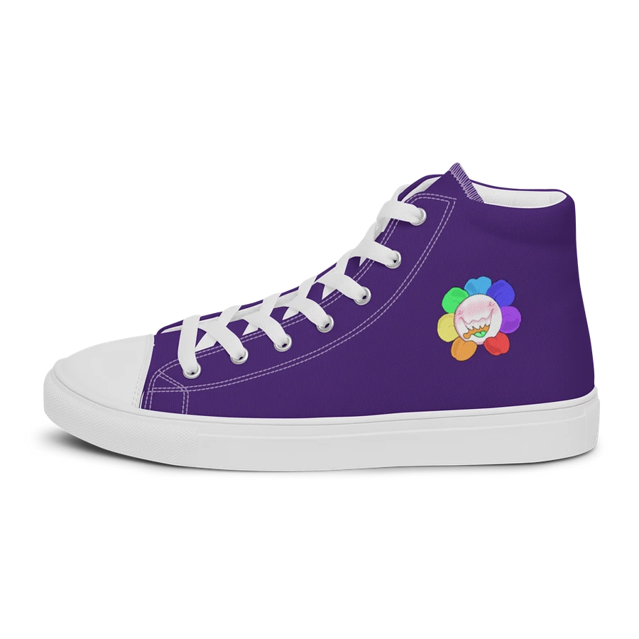 Dark Purple and White Flower Sneakers product image (7)