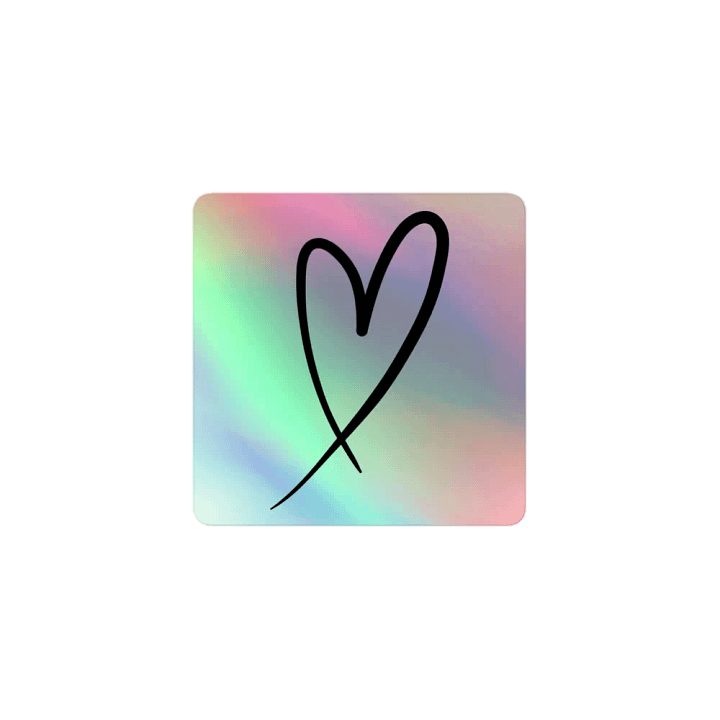 Simple Heart Holo Sticker product image (1)