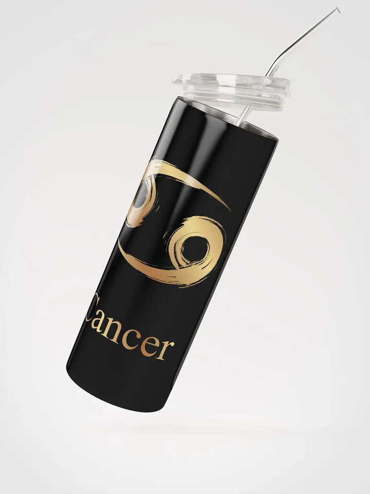 Golden Cancer Zodiac Stainless Steel Tumbler: Cosmic Elegance! ♋ product image (2)