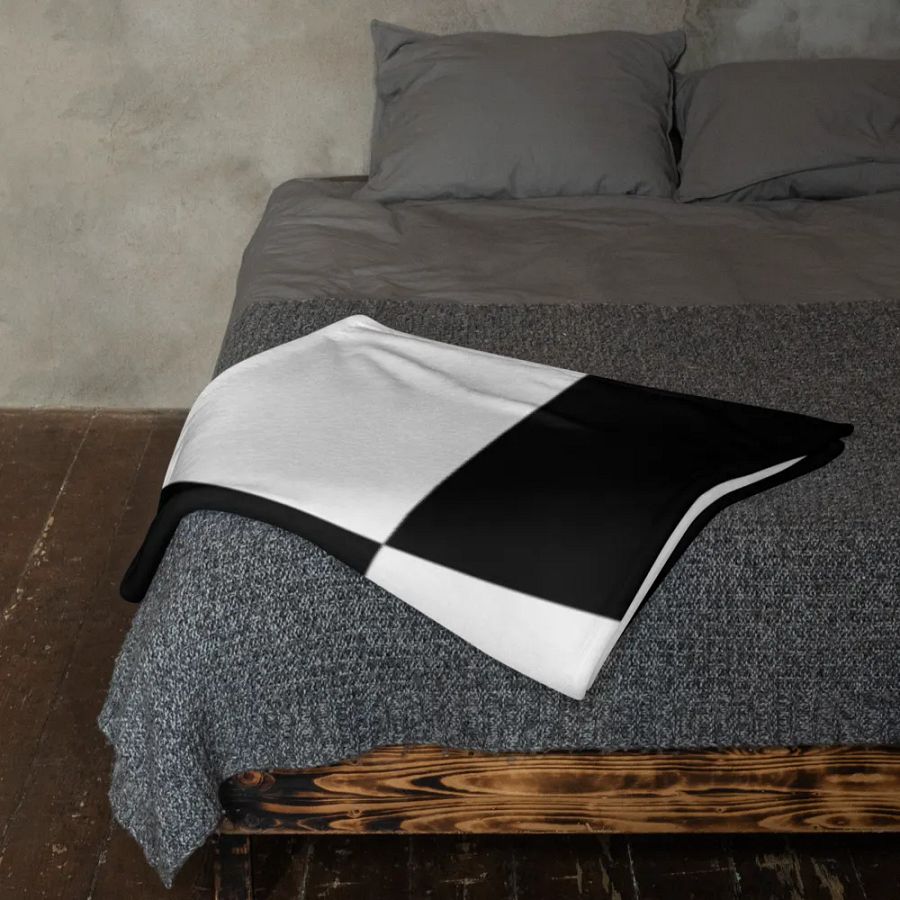 Black and White blanket product image (23)