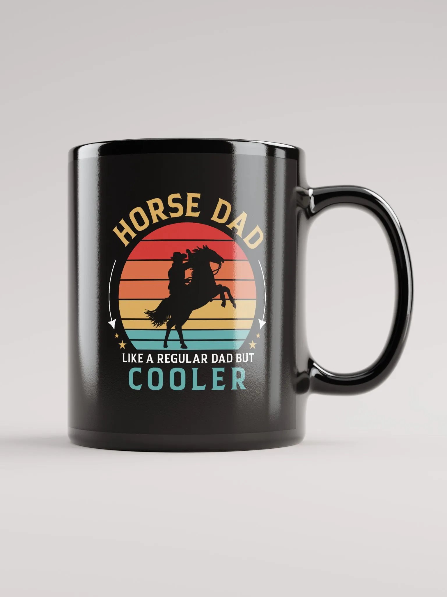 "Horse dad" Black Glossy Mug product image (1)