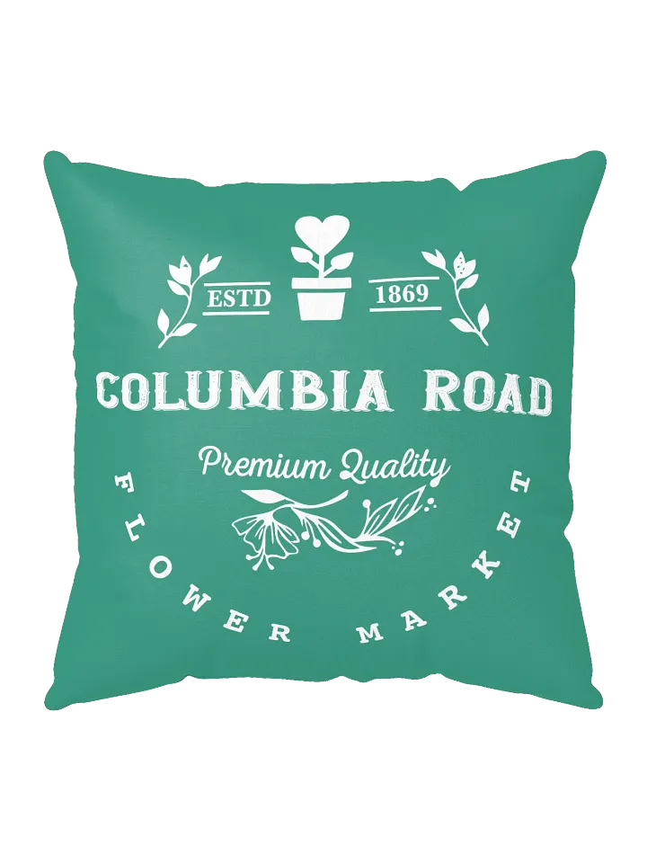 Columbia Road Market Logo Print Pillow (Light Teal) product image (1)