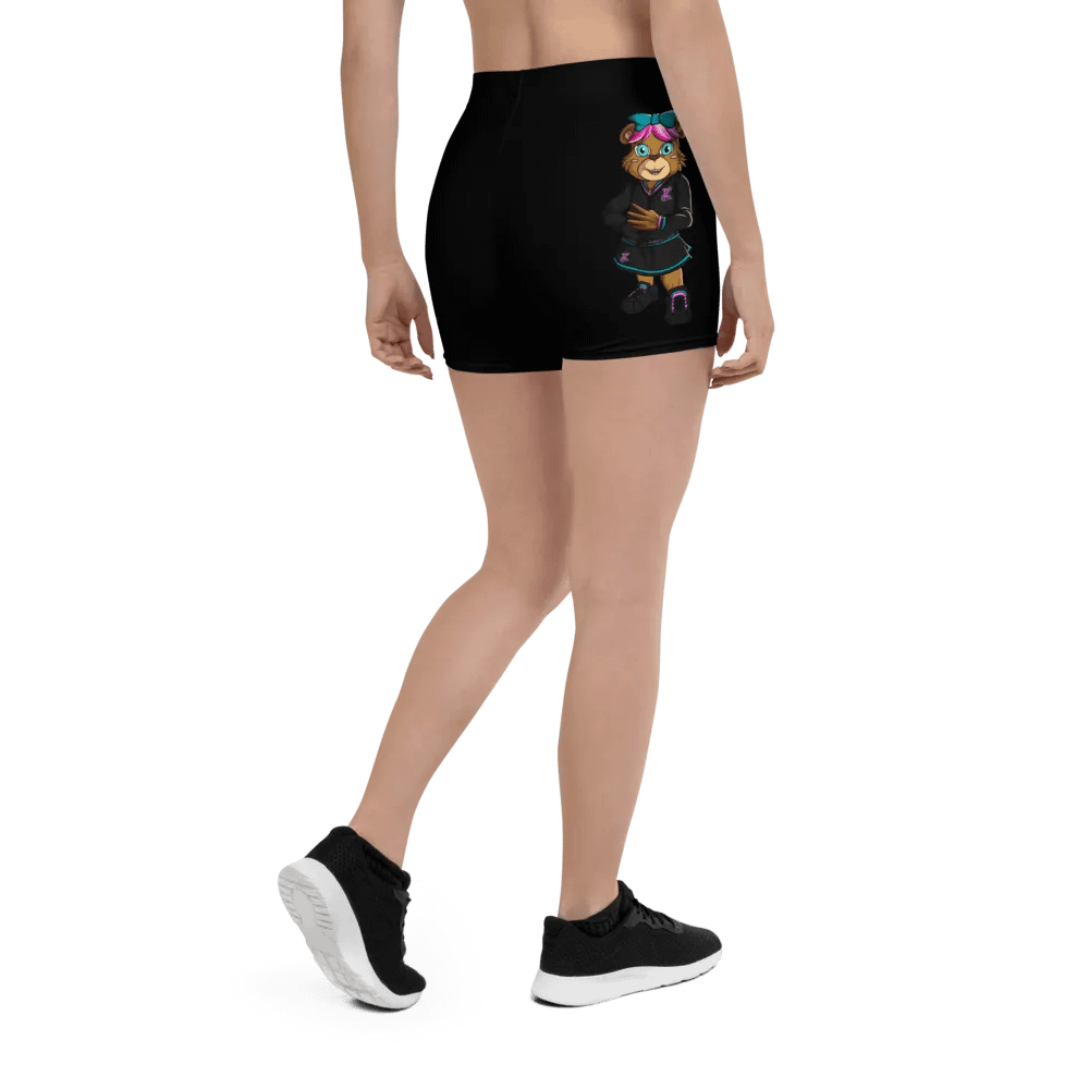 Standing Girl Bear Black Shorts product image (3)