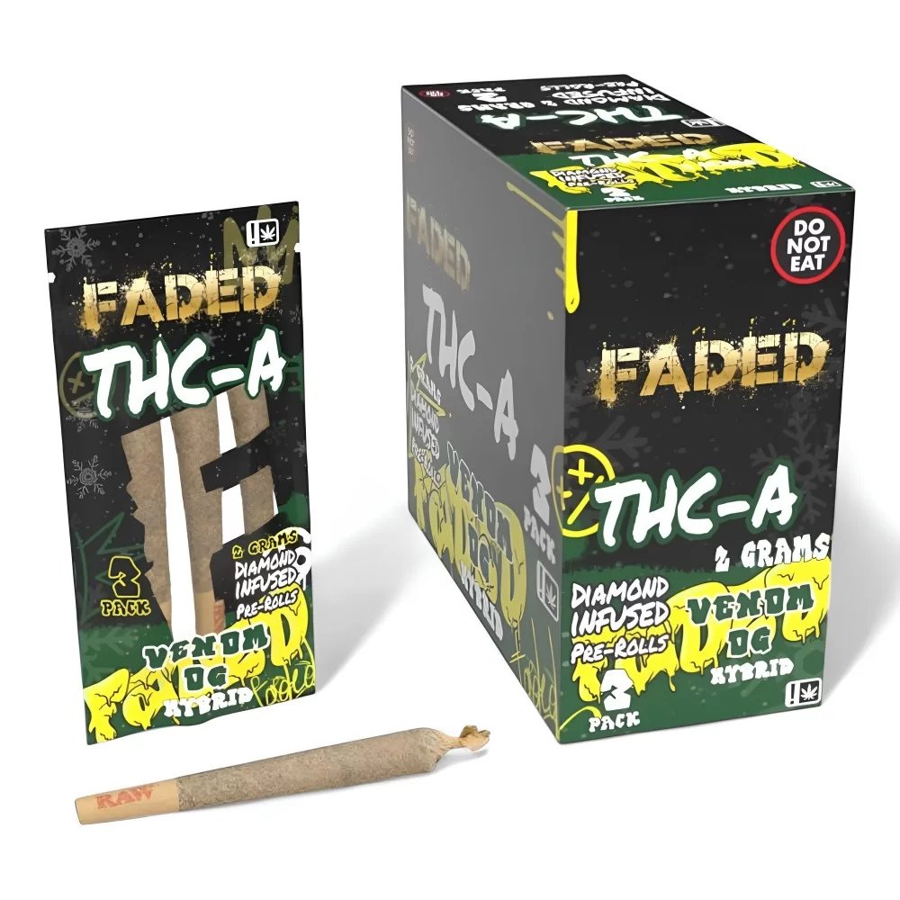 Faded THC-A Diamond Infused 2GM/ 3pk Pre-rolls - 10ct Display product image (5)